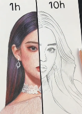 插画艺术家展示惊人涂色技巧 300美元的右脸